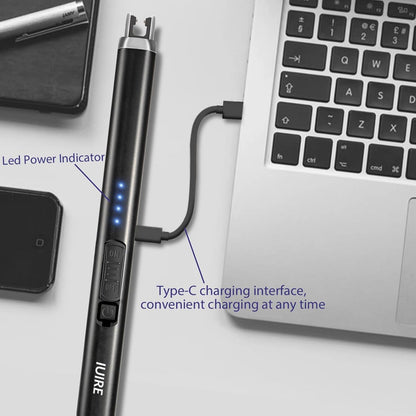 Wiederaufladbares Lichtbogenfeuerzeug mit USB-C Ladekabel