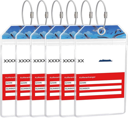 Kofferanhänger für Kreuzfahrten mit Möwenmuster, Set mit 6