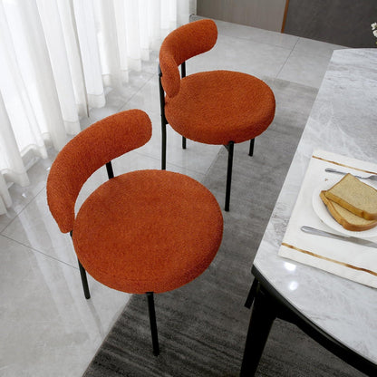Esszimmerstühle 6er Set, Modern Retro, Orange