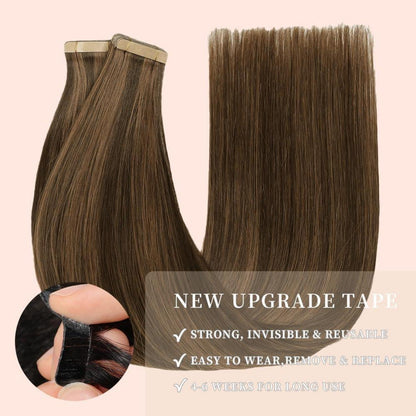 Echthaar Tape Extensions 60cm (24 Zoll) P2/6#