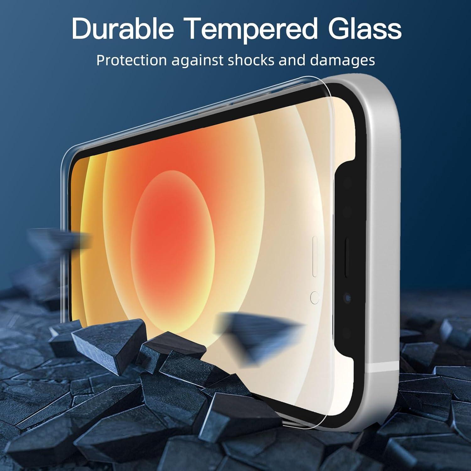Sichtschutz Panzerglas iPhone 12 Mini 5,4 Zoll 3er Set Anti-Spionage 9H