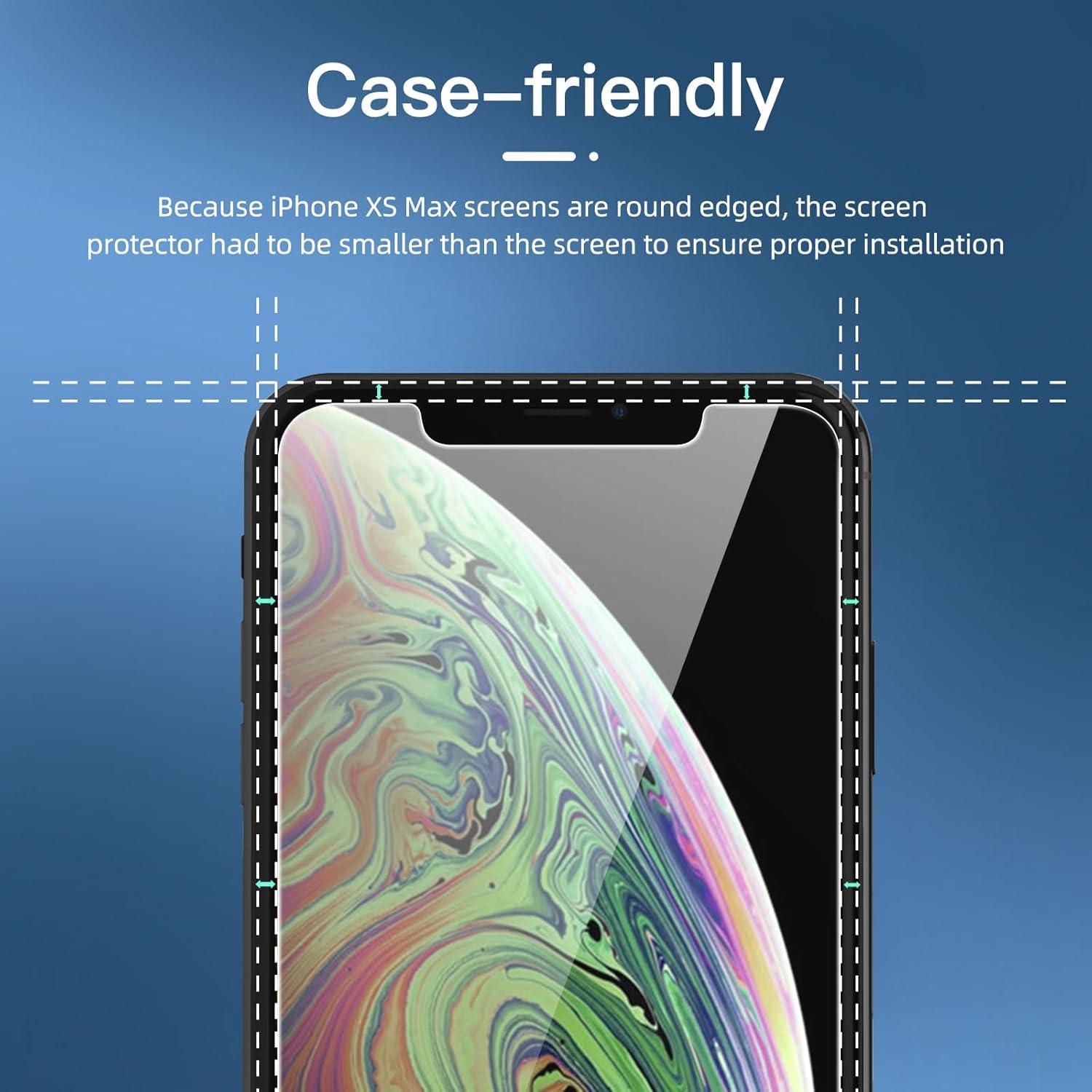Sichtschutz Panzerglas iPhone 11 Pro Max XS Max 6,7 Zoll Set 3 Stück