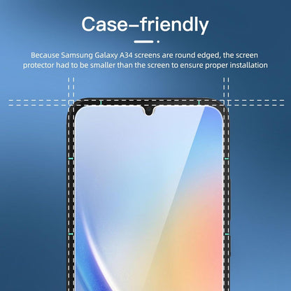 Sichtschutz Panzer Schutz Glas Samsung Galaxy A34 5G 3er Set