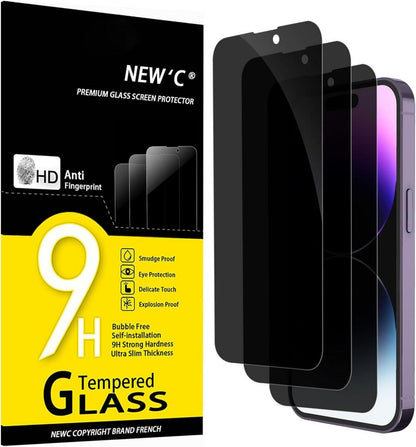 Sichtschutz Panzer Schutz Glas für iPhone 14 Pro 9H Härte