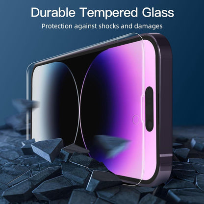 Panzer Sichtschutzfolie iPhone 14 Pro 6,1 Zoll 3er Set - 9H Härte, Blickschutz