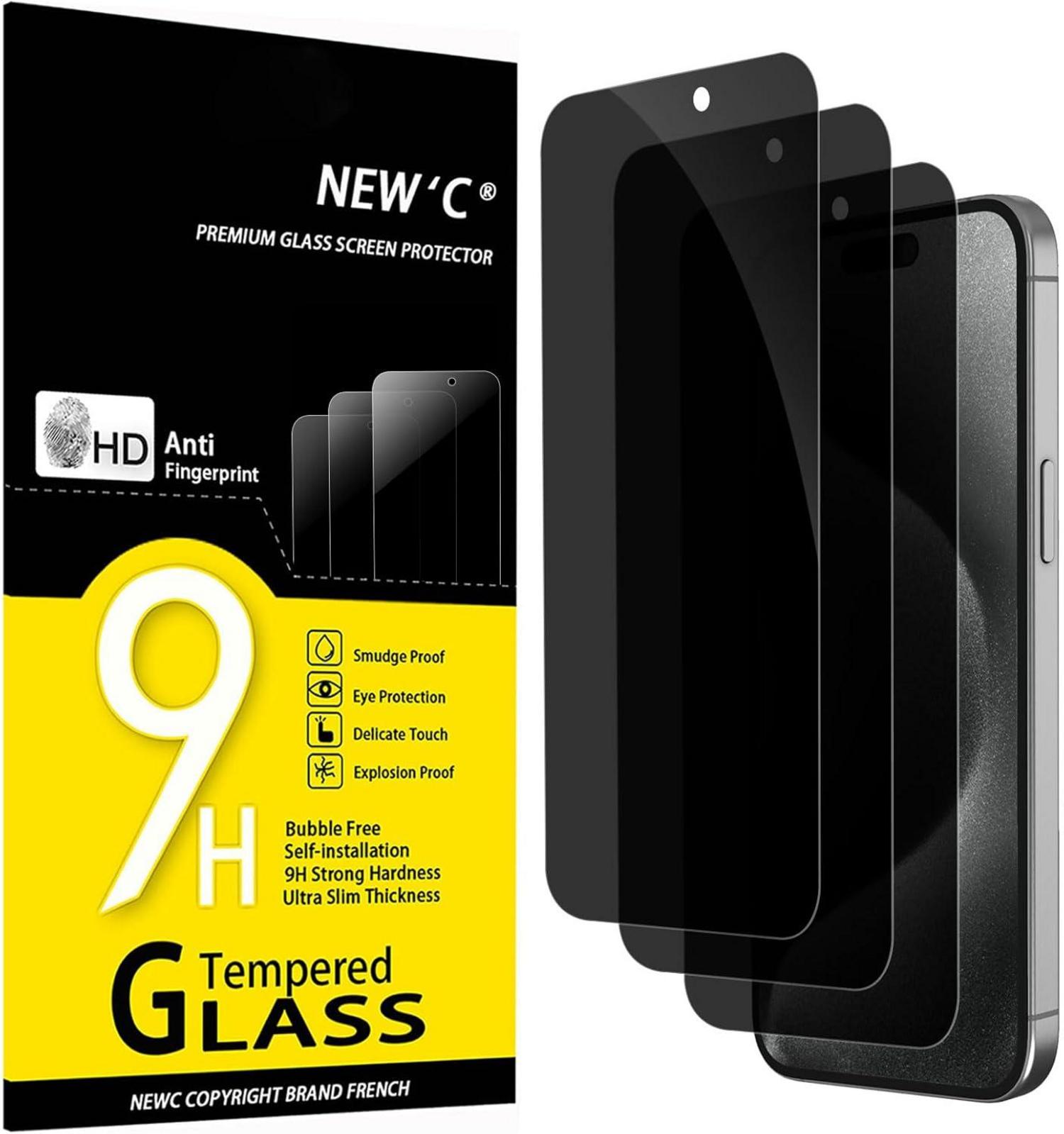Sichtschutz Panzer Schutz Glas für iPhone 15 Pro Max 6,7 Zoll