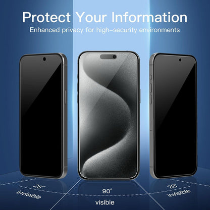 NEW'C 3x Panzerglas Sichtschutz für iPhone 15 Pro Max/15 Plus 6,7 Zoll