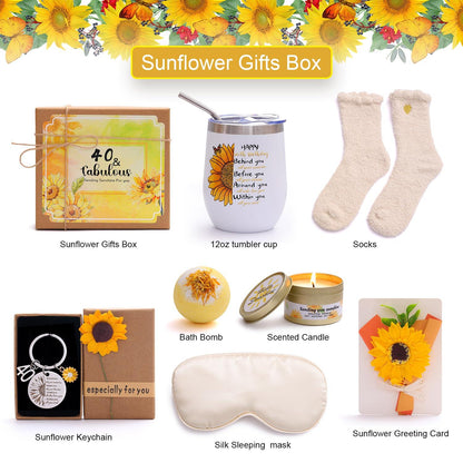 Sonnenblume 40. Geburtstagsgeschenk Box für