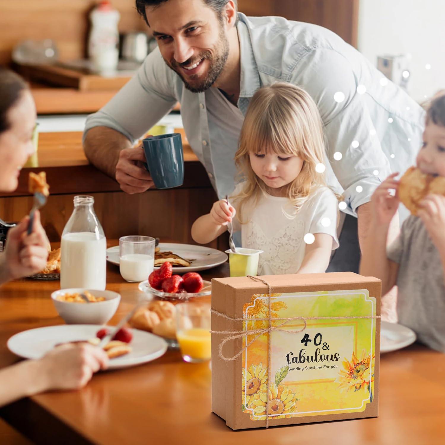 Sonnenblume Geschenkbox für 40. Geburtstag Mädchen, Schwester, Tochter