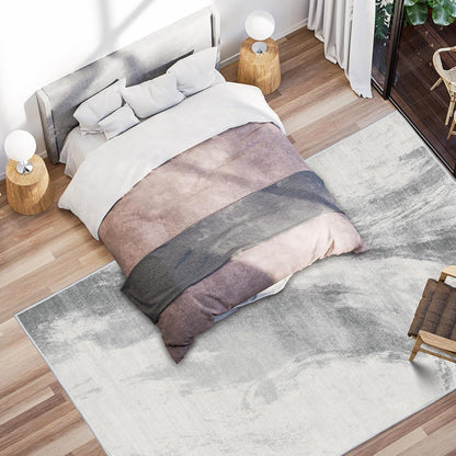 Moderner Kurzflor Teppich Wohnzimmer Grau 200x300 cm