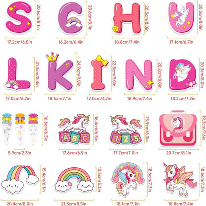 Maqhpu Einhorn Einschulung Deko Set Mädchen Junge Party Dekoration