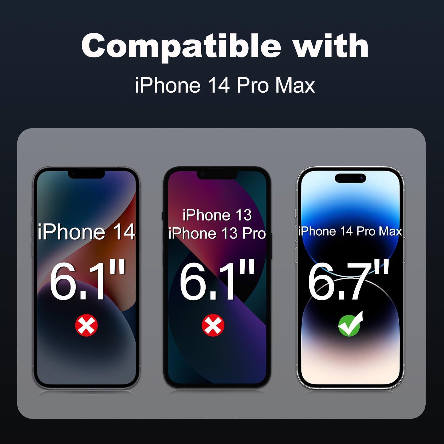 Sichtschutz Panzerglas iPhone 14 Pro Max 6,7 Zoll - 2 Stück