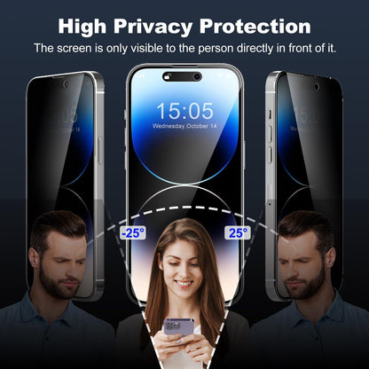 iPhone 14 Pro Max Sichtschutz 25° Anti-Spionage 9H+ 2 Stück