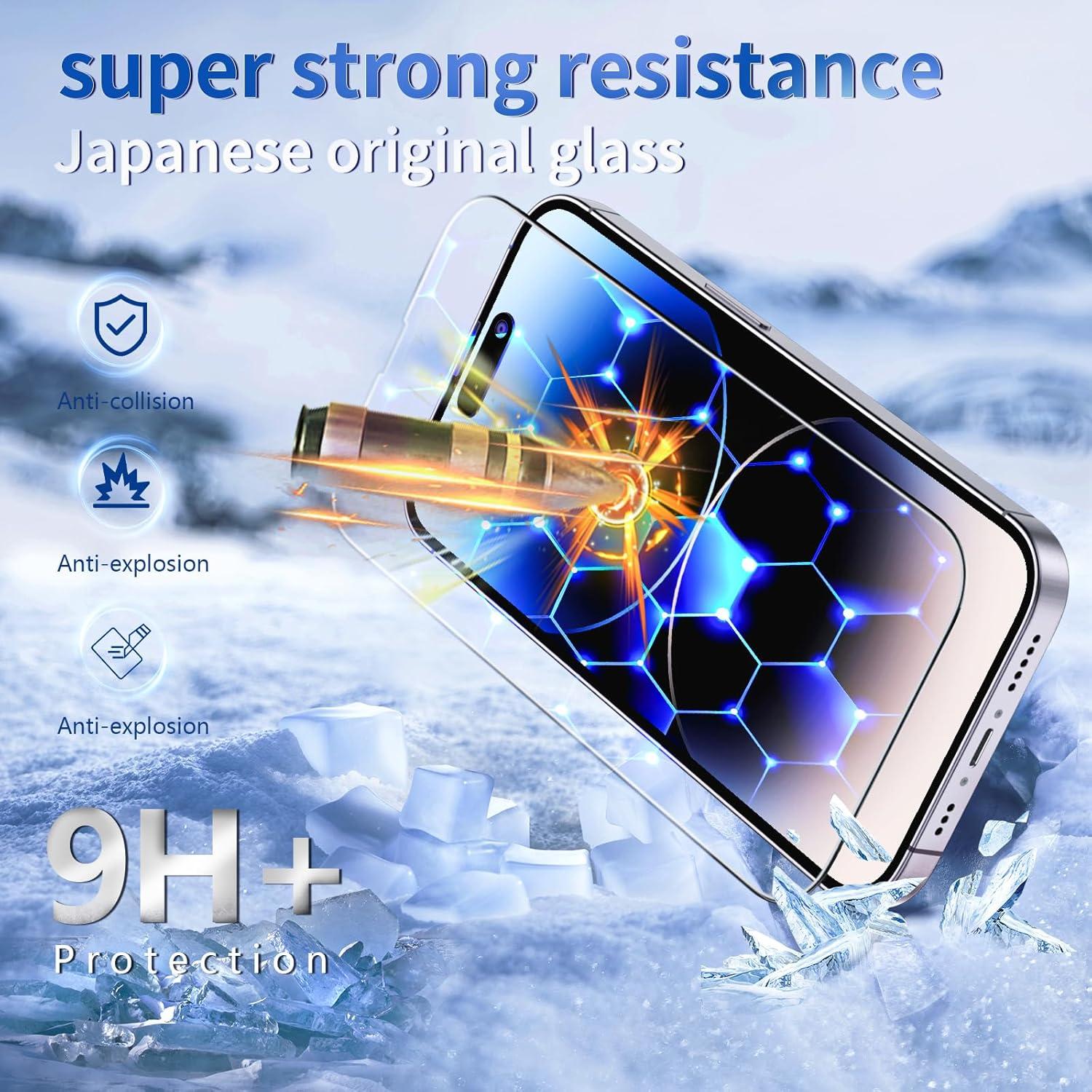 Tentoki Panzerglas iPhone 14 Pro Max Anti-Blaulicht 9H+ 2.5D 2 Stück