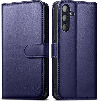Handyhülle für Samsung Galaxy A55 5G Blau RFID Lederhülle