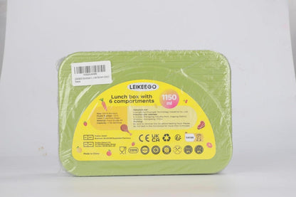 LEIKEEGO Brotdose Kinder Auslaufsicher Lunchbox mit Fächern Grün