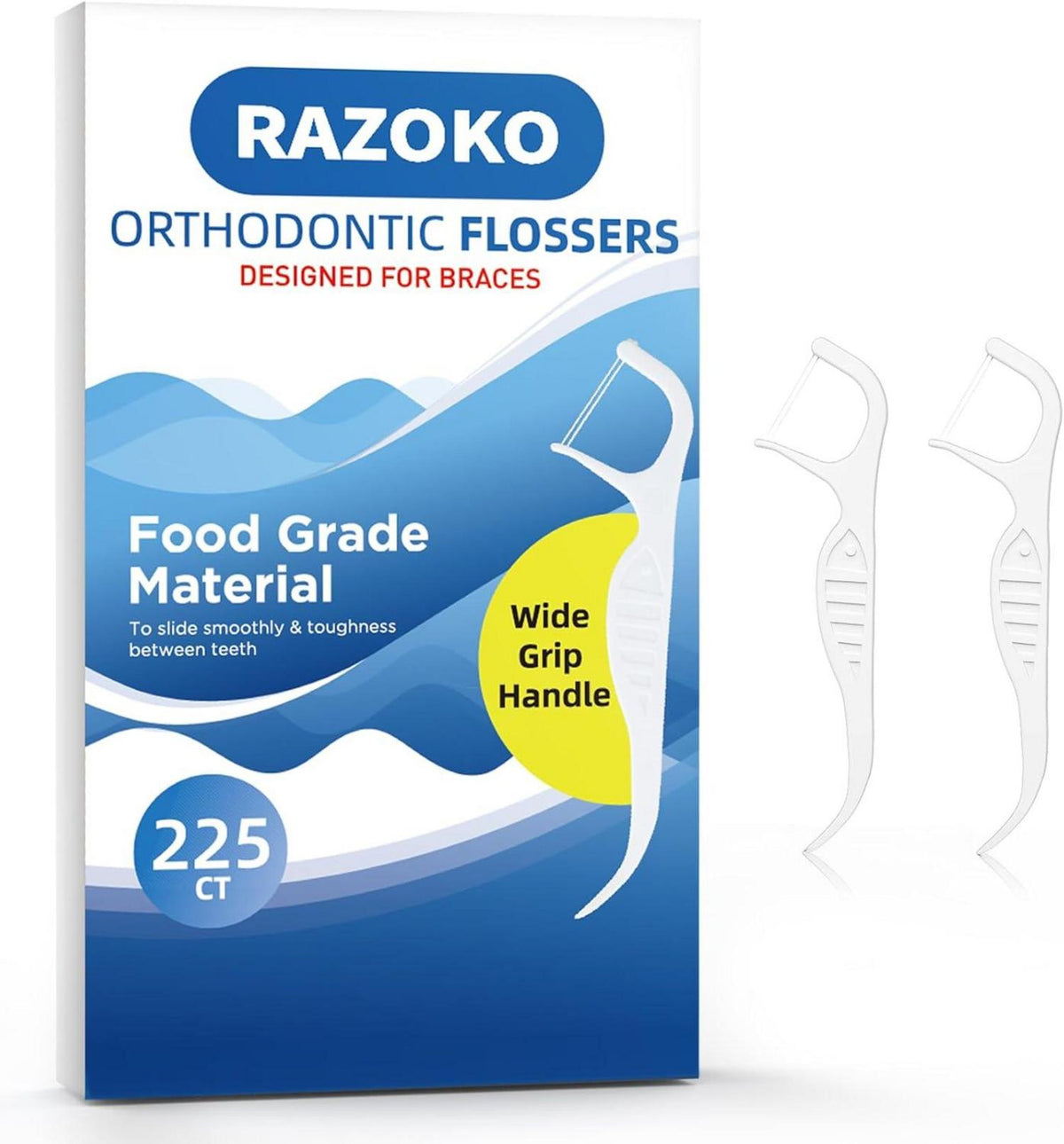 Orthodontische Zahnseidensticks für Zahnspangen Reinigung 225 Stück