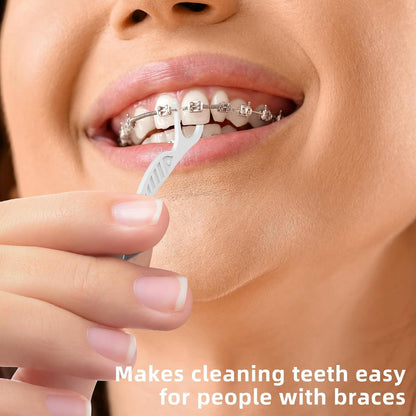 Orthodontische Zahnseide für Zahnspangen Twin-Line Sticks 225 Stück