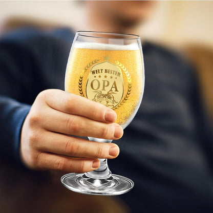 Personalisierte Biergläser Beste Opa Geschenk 400ml inkl. Box