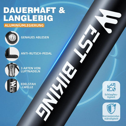 CYCLESPEED Standluftpumpe mit Manometer 160 PSI Rennrad E-bike