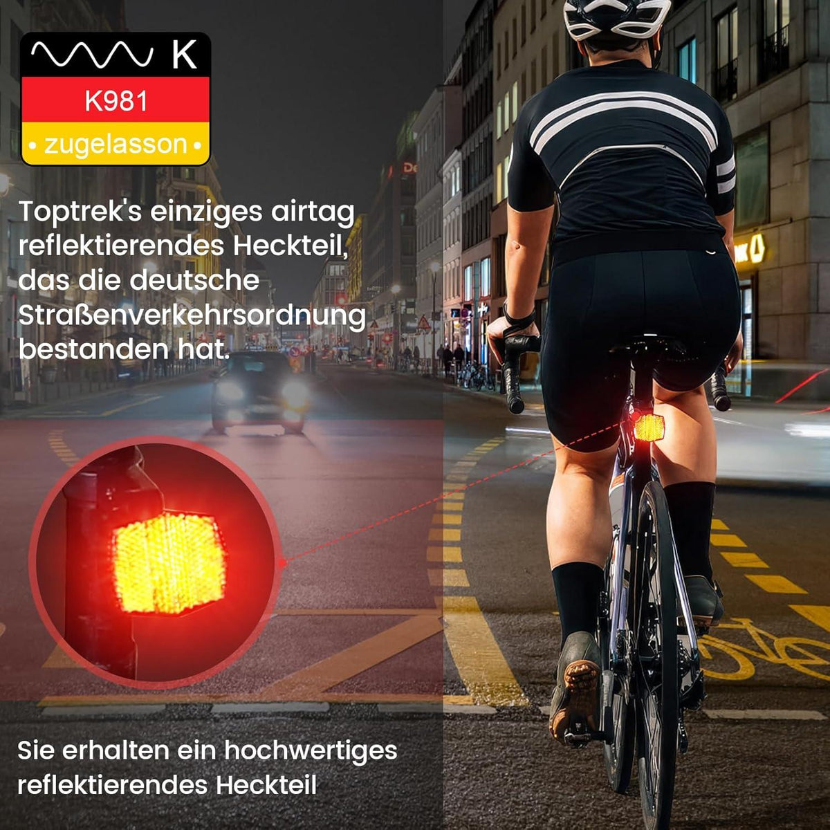 Fahrrad Airtag Versteck Reflektoren Halterung StVZO MTB E-Bike Rennrad