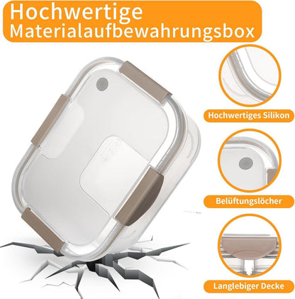 Frischhaltedosen Set 5er Meal Prep Boxen stapelbar luftdicht BPA-frei