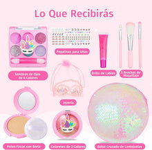 Anpro Kinder Make-up Set mit glitzernder Umhängetasche und
