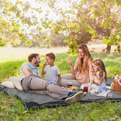 Picknickdecke ultraleicht 210x200cm Strandmatte Camping Outdoor Grau
