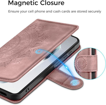 Samsung Galaxy S24 Ultra Hülle - Flip Wallet PU Leder Tasche mit [Kartenfach] [Magnet] [Standfunktion] - Rosa