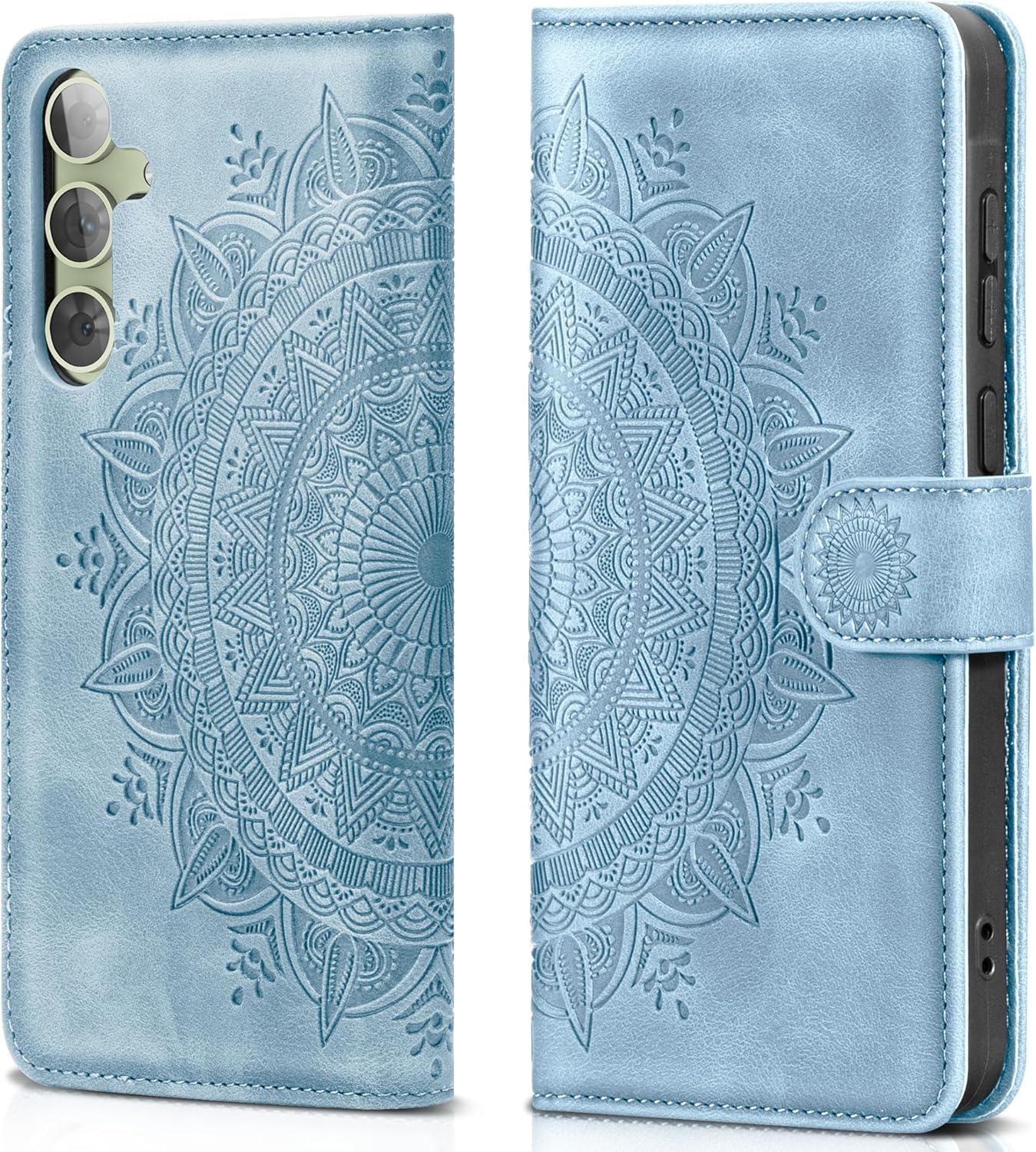 Samsung Galaxy A54 5G Hülle Wallet Cover Himmelblau EASDNB