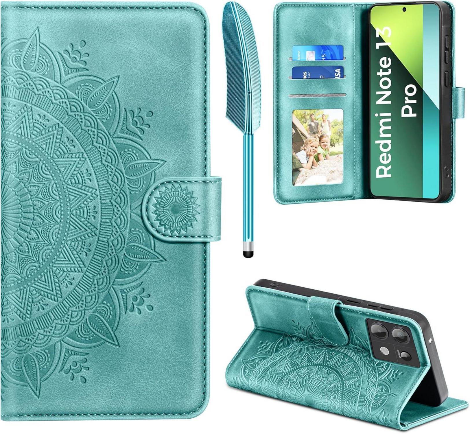 Premium PU Leder Flip Wallet Handyhülle für Xiaomi Redmi Note 13 Pro