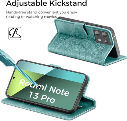 Premium PU Leder Flip Wallet Handyhülle für Xiaomi Redmi Note 13 Pro