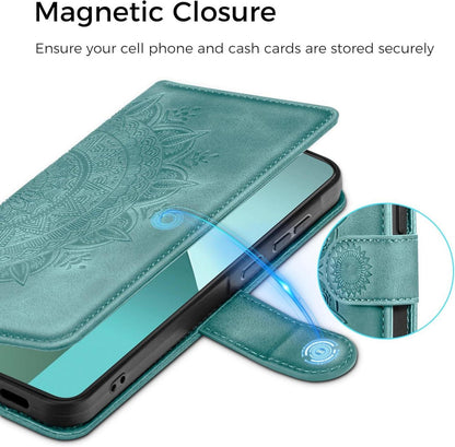 Handyhülle Xiaomi Redmi Note 13 Pro 5G Flip Wallet PU Leder Case Grün