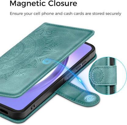 Samsung Galaxy A54 5G Leder Wallet Hülle Flip Case Stand Grün