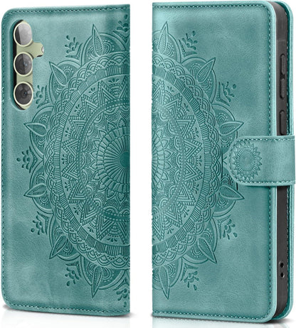 Samsung Galaxy A54 5G Hülle - Flip Wallet Case mit Standfunktion und Kartenfach, Grün