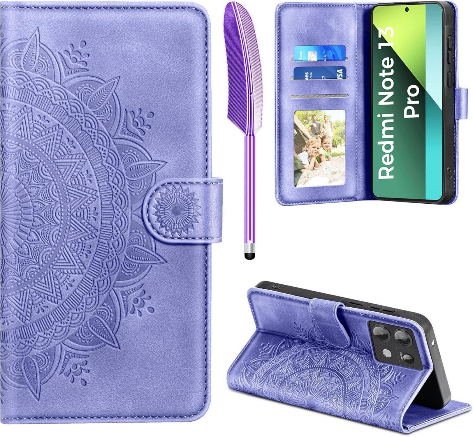 Handyhülle Xiaomi Redmi Note 13 Pro 5G Flip Wallet Lila