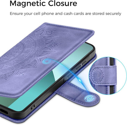 EASDNB Xiaomi Redmi Note 13 Pro 5G Handyhülle Flip Wallet Leder Tasche Schutzhülle Standfunktion - Lila