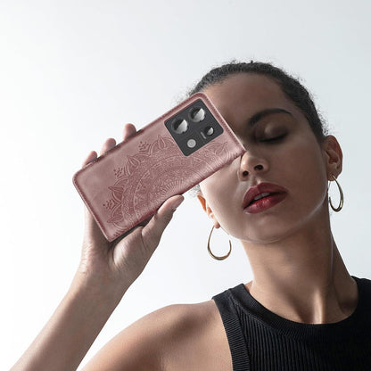 Xiaomi Redmi Note 13 Pro 5G Handyhülle Flip Wallet Premium Leder Rosa