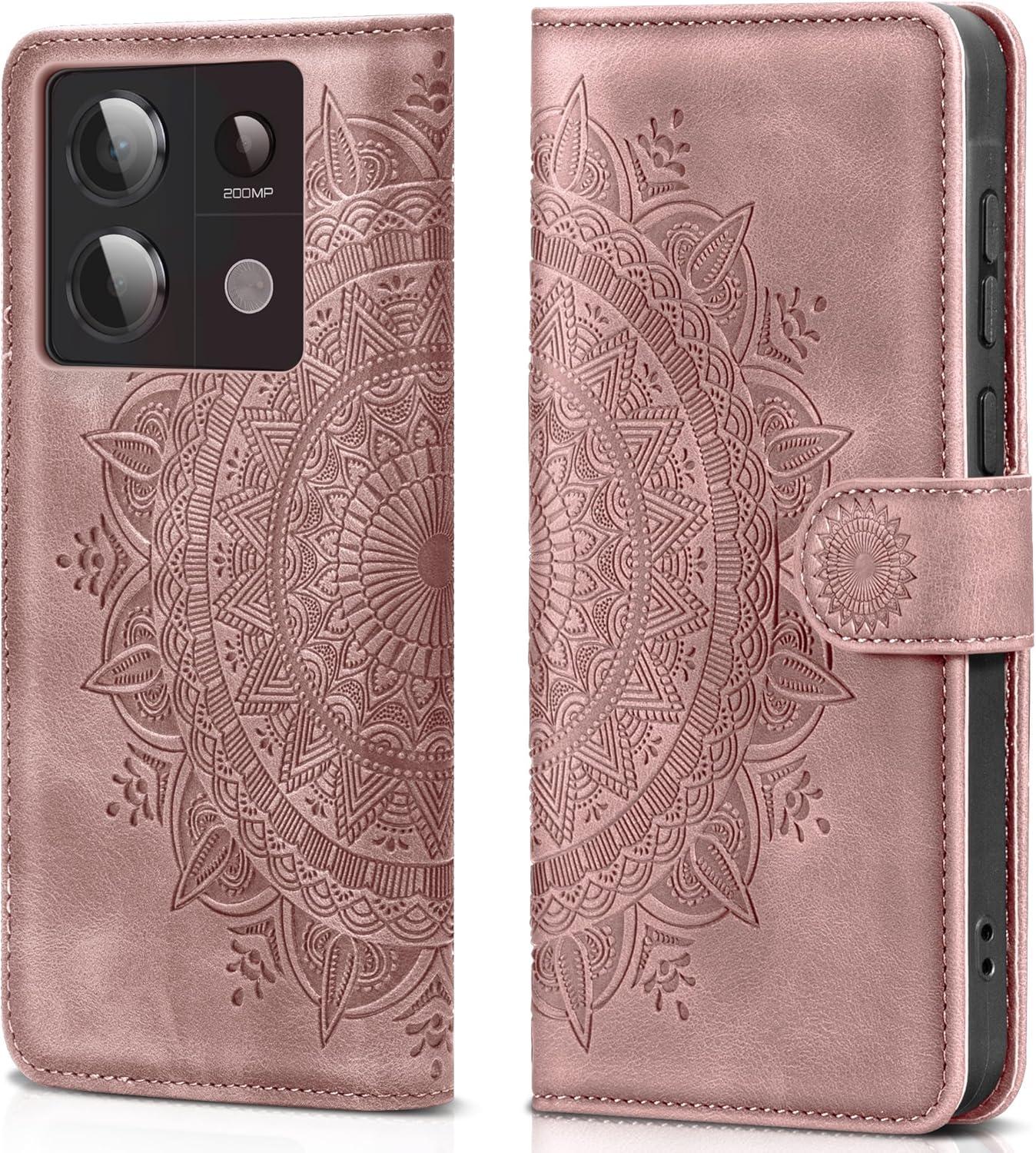 Xiaomi Redmi Note 13 Pro 5G Handyhülle Wallet Flip Case Rosa