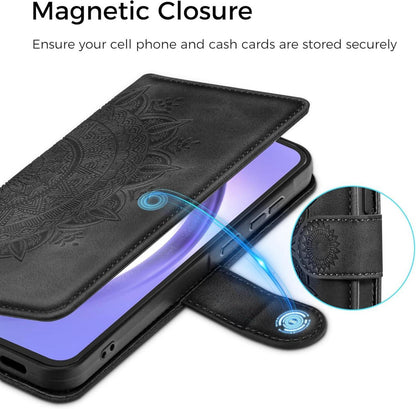 Samsung Galaxy A54 5G Lederhülle Wallet Flip Schwarz Magnet Standfunktion