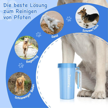 Tinioey Pfotenreiniger für Große Hunde mit Griff und 4