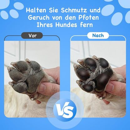 Pfotenreiniger für große Hunde mit Griff und Zubehör