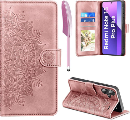 Handyhülle Xiaomi Redmi Note 13 Pro Plus 5G Flip Wallet PU Leder Case