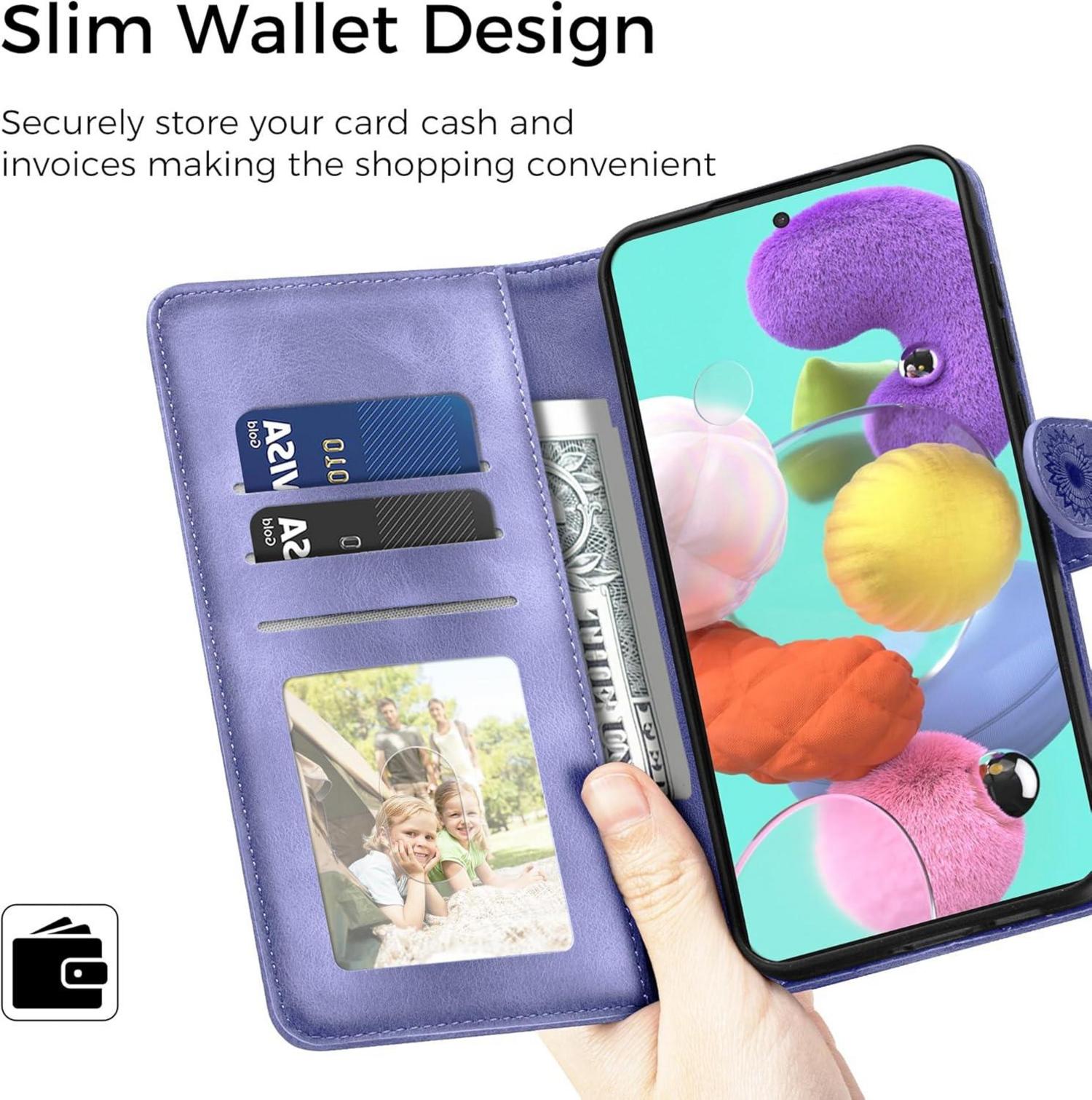 Samsung Galaxy A51 Lederhülle Flip Wallet Case