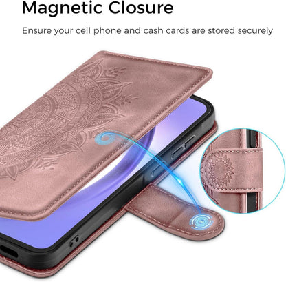 Samsung Galaxy A54 5G Leder Flip Wallet Hülle Rosa Magnet Standfunktion