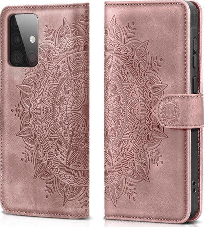 Lederhülle Samsung Galaxy A51 Flip Wallet PU Schutzhülle Rosa