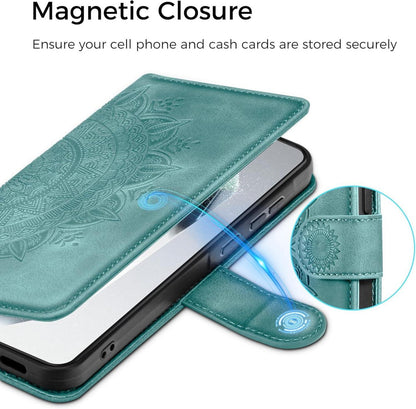 Samsung Galaxy S24 Ultra Hülle Flip Wallet PU Leder Schutzhülle Grün