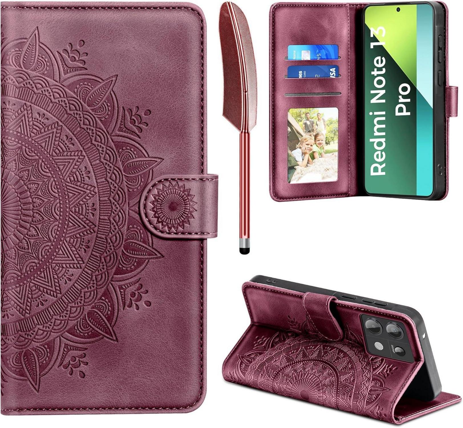 Handyhülle für Xiaomi Redmi Note 13 Pro 5G Flip Wallet PU Leder Case