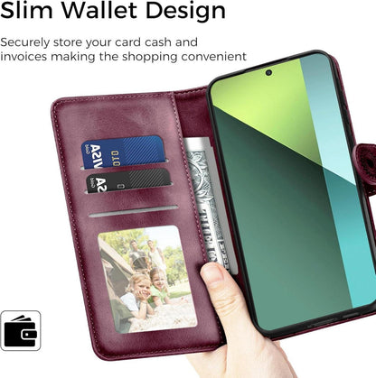 Handyhülle Xiaomi Redmi Note 13 Pro 5G Flip Wallet PU Leder
