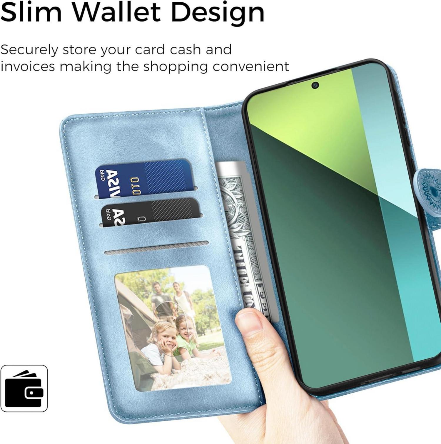 Handyhülle Xiaomi Redmi Note 13 Pro 5G Flip Wallet PU Leder